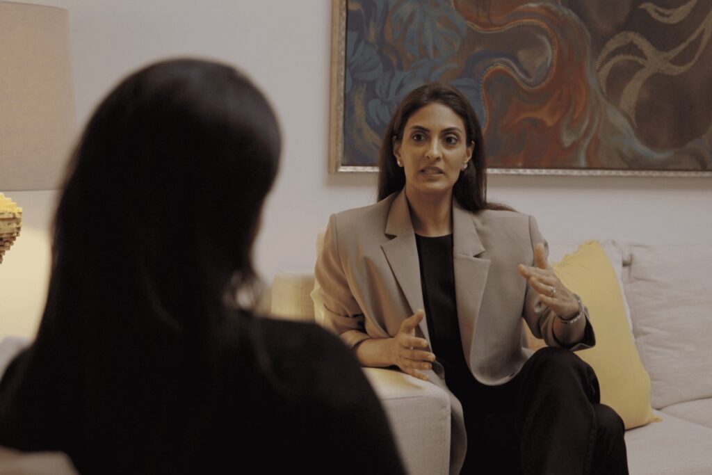 Shireena coaching a client